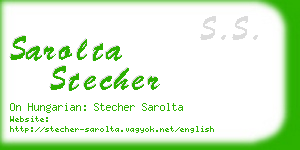 sarolta stecher business card